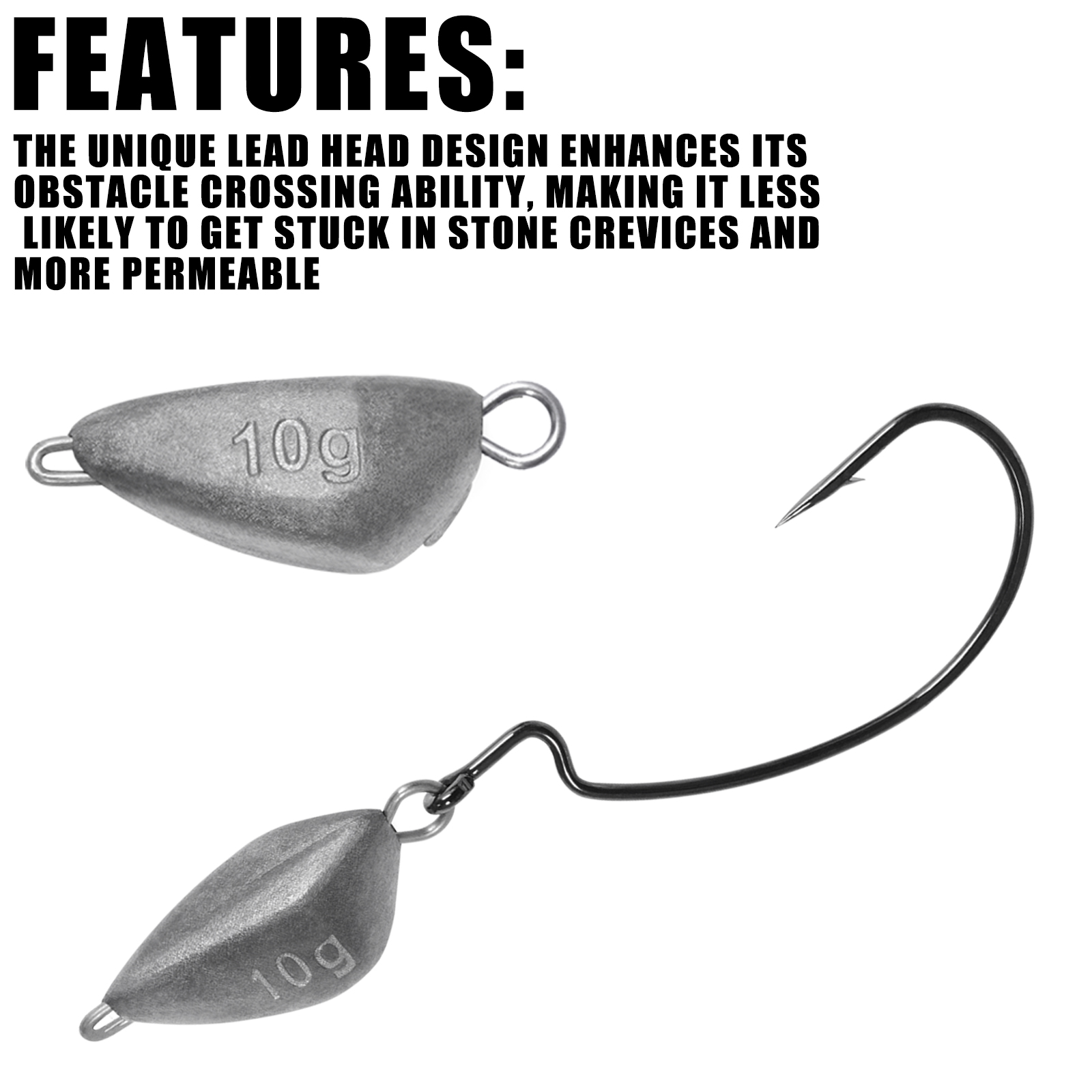 SAMOLLA 5pcs 지그 헤드 낚시 무게, 크랭크  - Fishing Hook Jig 리뷰 및 가격