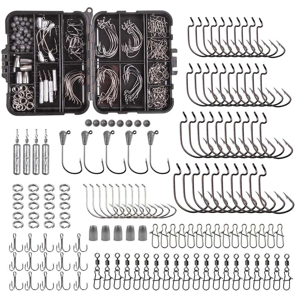 166PCS 낚시 태클 상자 웜 후크를 포함하여 지그  - Fishing Hook Jig 리뷰 및 가격